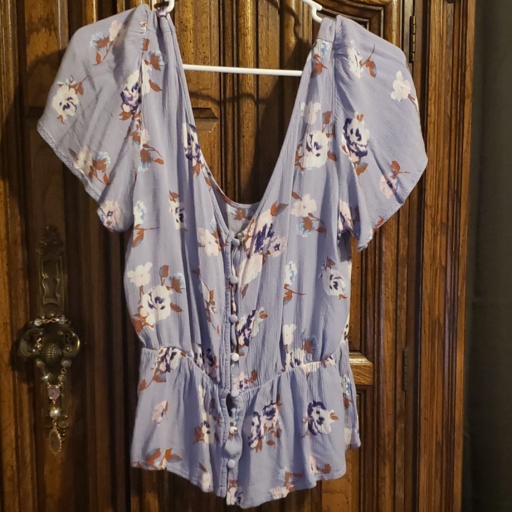 Beautifully printed button up short sleeve